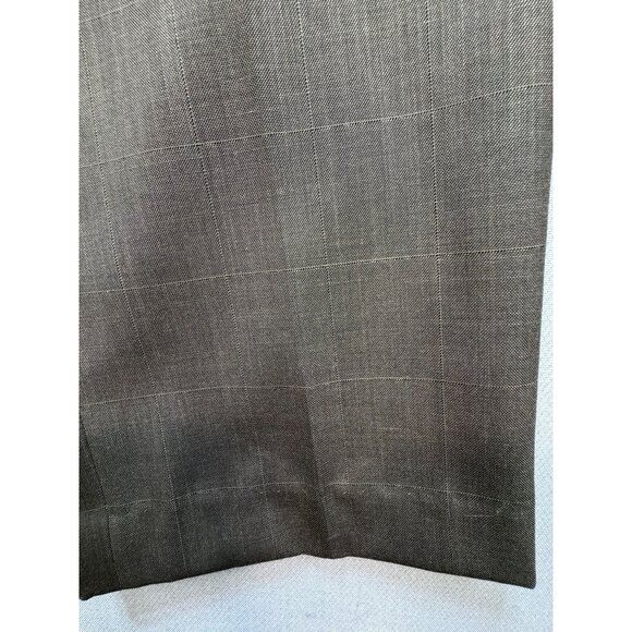 Calvin Klein Mens Dress Pants Size 40Wx30L Taupe Flat Front Formal Straight Leg - Picture 7 of 13